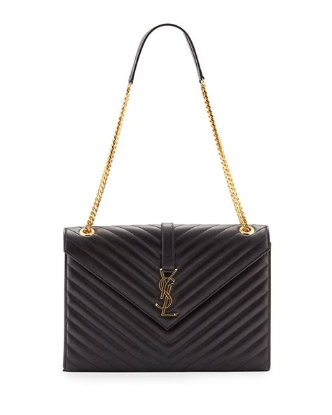 large ysl envelope pouch clutch bag in leather|ysl monogram clutch sale.